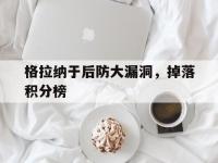 爱游戏足球体育-关于格拉纳于后防大漏洞，掉落积分榜的信息